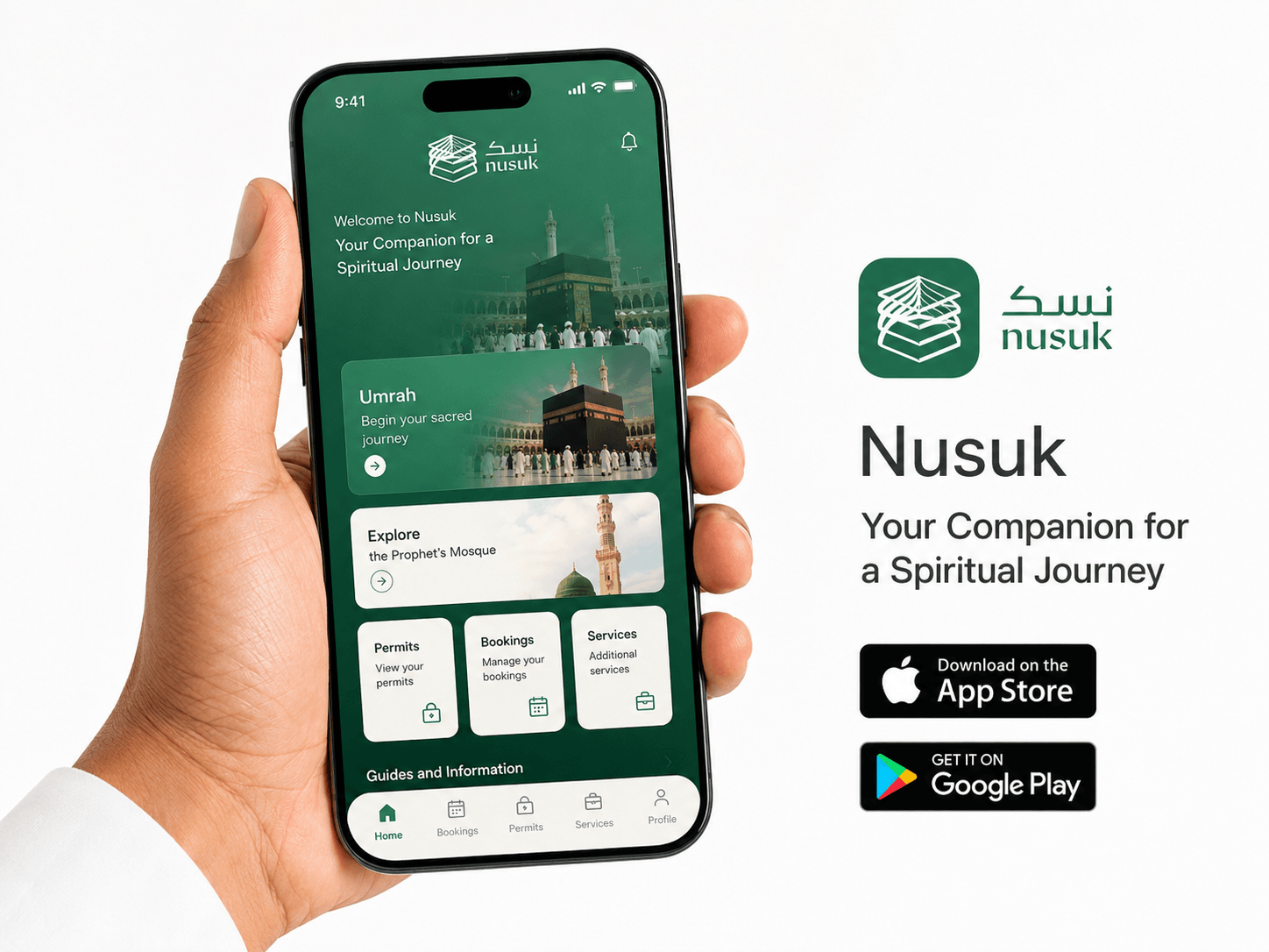 Download Nusuk app from App Store and Google Play for UAE residents