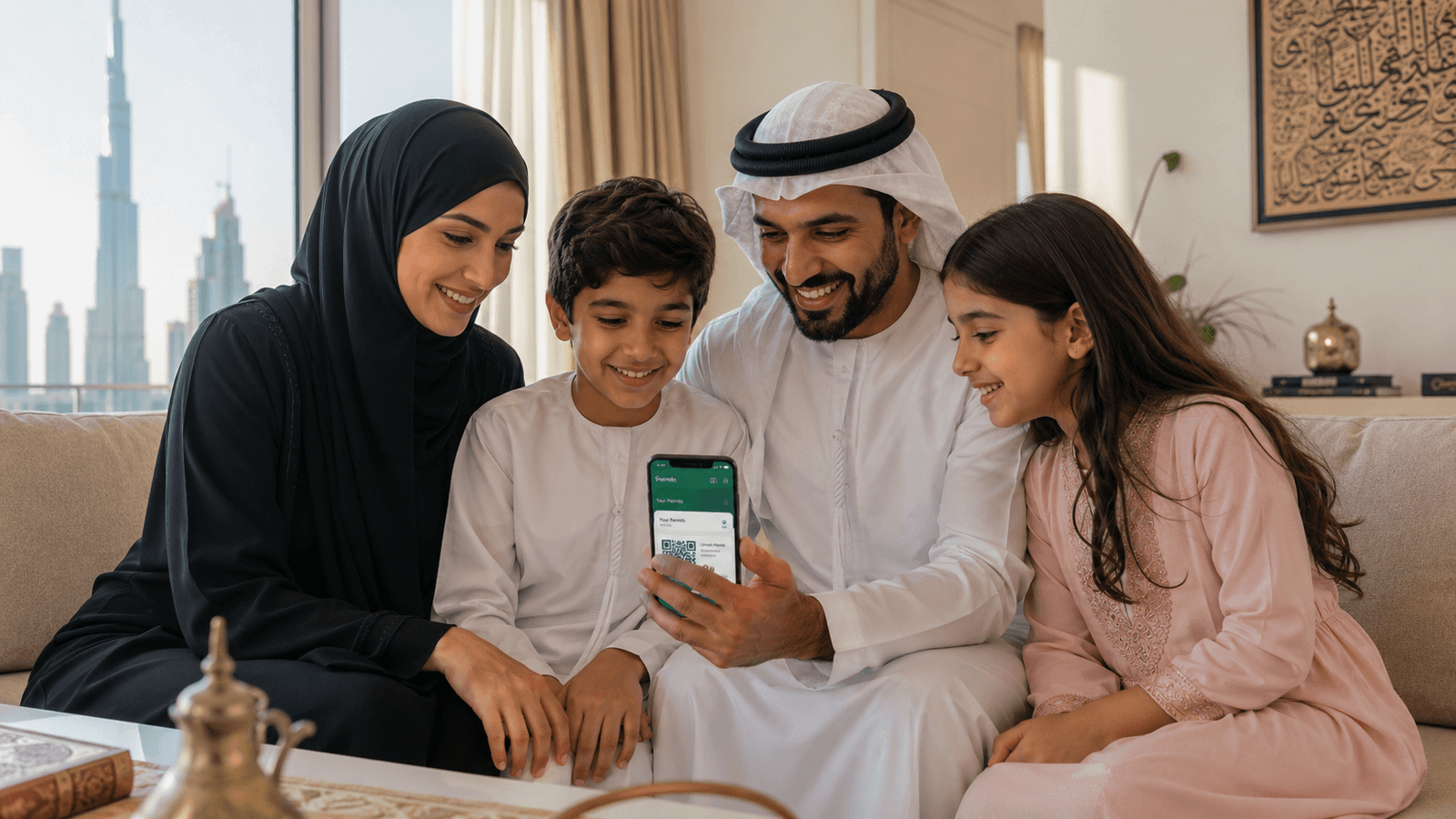 UAE family booking Nusuk app Umrah permits together 2026