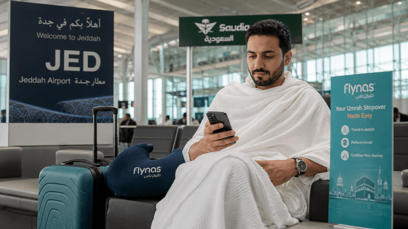 Transit visa stopover Umrah Saudia Flynas UAE 2026