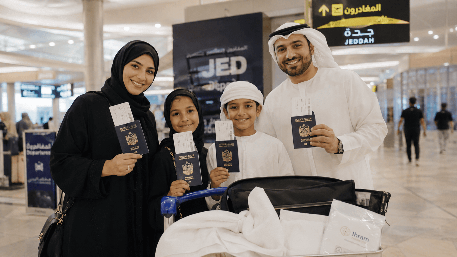 UAE family combining tourist visit with Umrah 2026