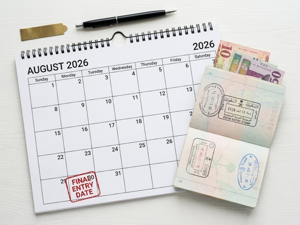 Umrah visa 30 day entry countdown calendar UAE pilgrims