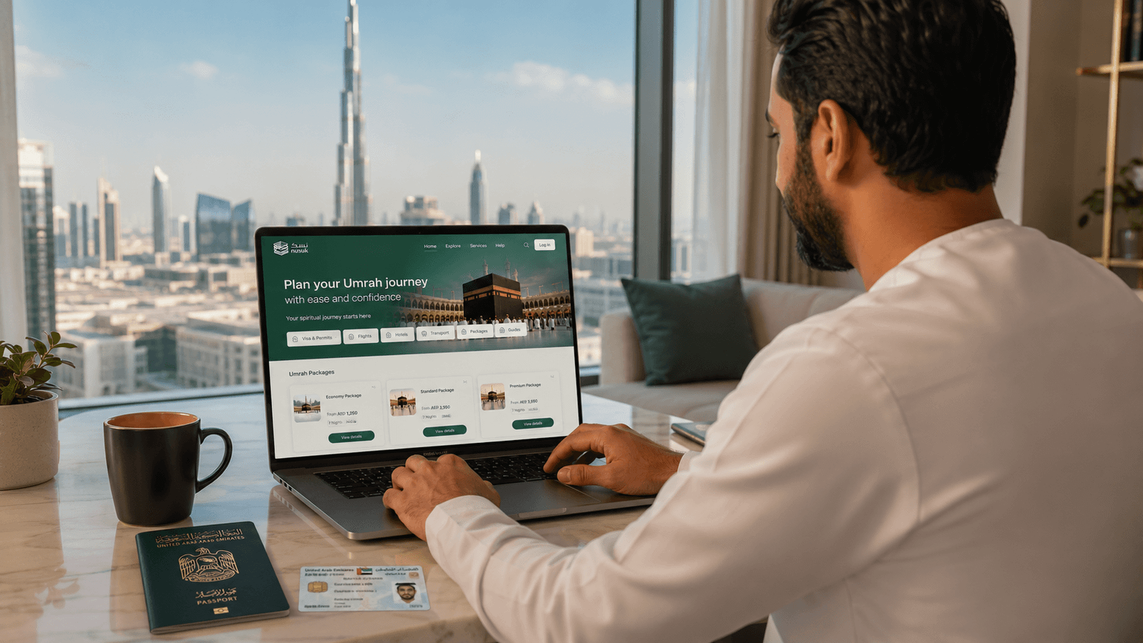 Umrah without travel agent UAE 2026 self booking Nusuk